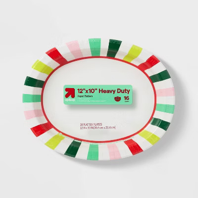 Holiday Disposable Platter - Brights Stripe - 16ct - up&up™ | Target