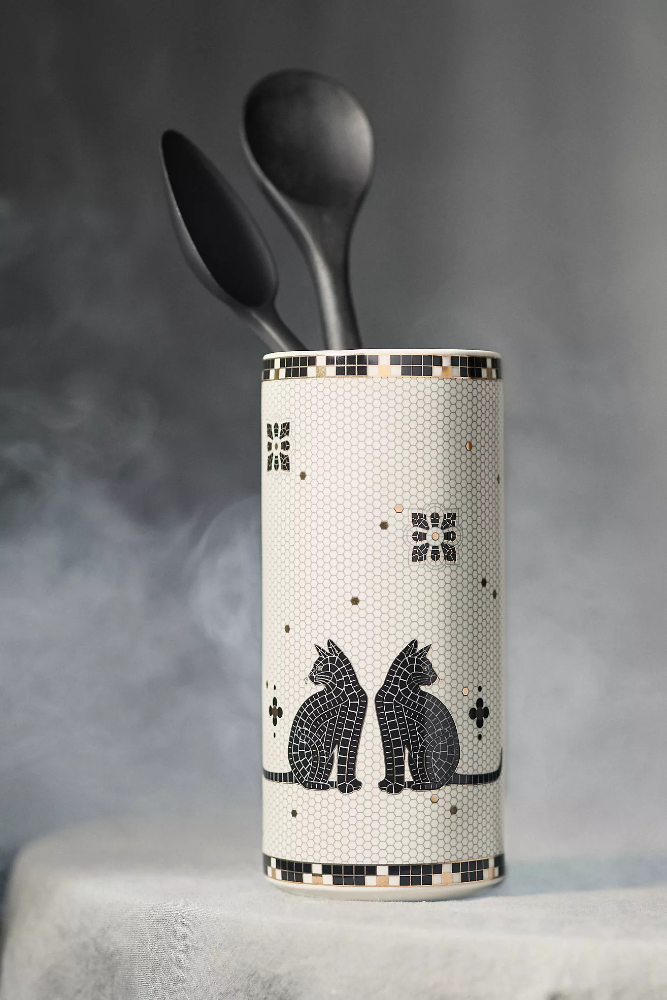 The Bistro Tile Stoneware Vase: Halloween Edition | Anthropologie (US)