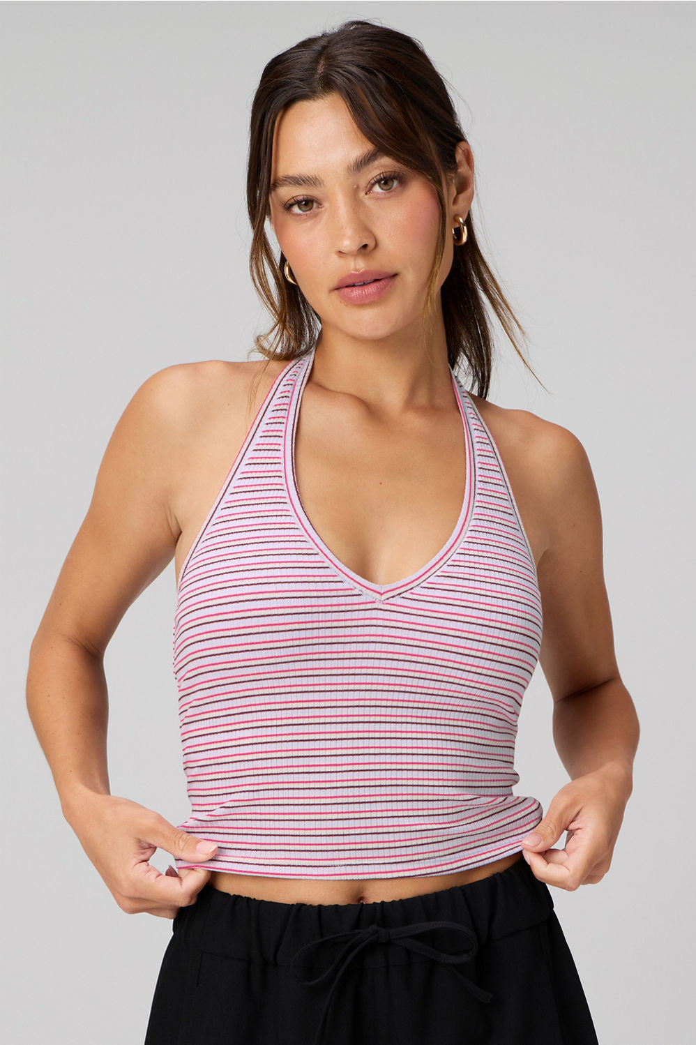 Modal Rib Built-In Bra Halter Top | Fabletics