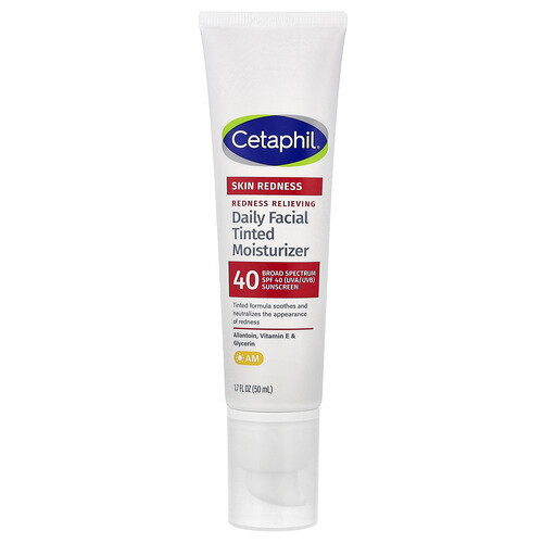 Cetaphil, Redness Relieving, Daily Facial Tinted Moisturizer, SPF 40, 1.7 fl oz (50 ml) | iHerb