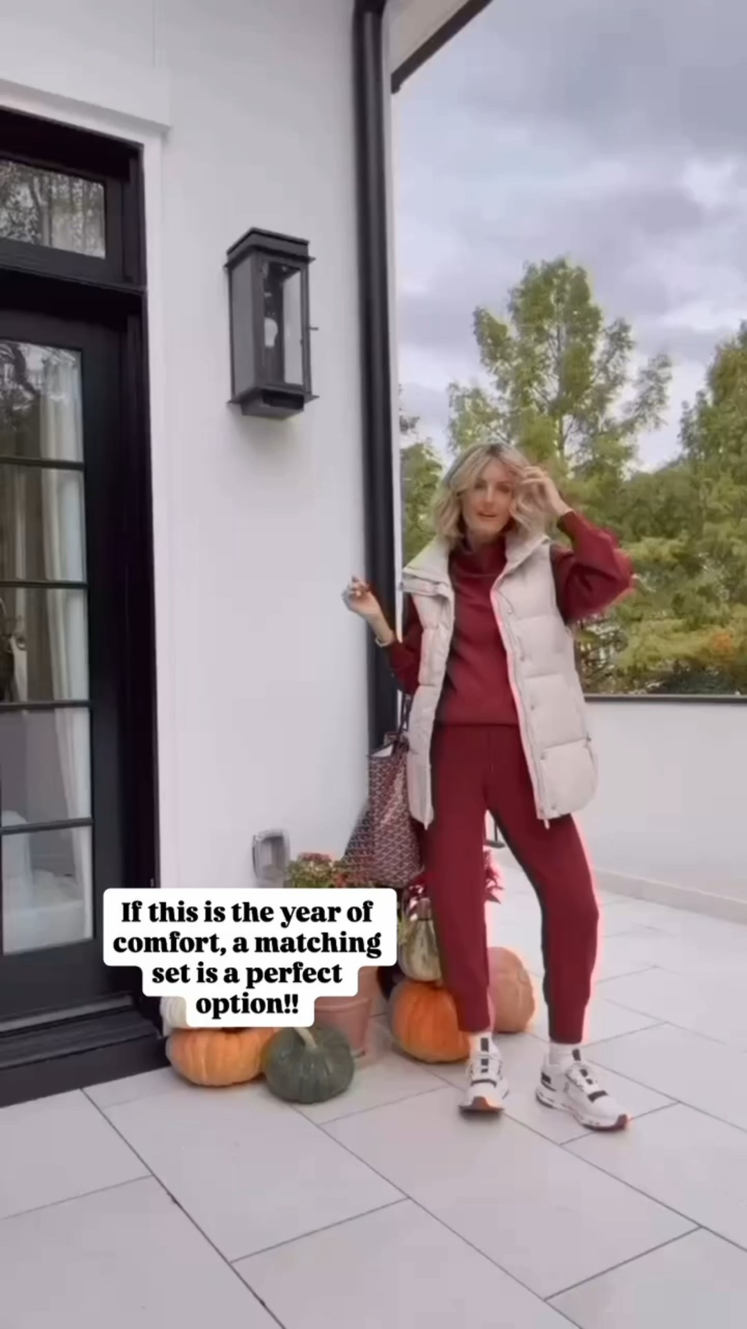 The color of this matching set makes it perfect for fall events like a casual Friendsgiving! Wearing S. 

Loverly Grey, matching set, athleisure, activewear, lounge set, loungewear, Friendsgiving outfit ideas, Thanksgiving outfit ideas 

#LTKHoliday #LTKActive #LTKStyleTip