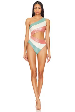 BEACH RIOT Joyce One Piece in Crystal Sea Sparkle from Revolve.com | Revolve Clothing (Global)