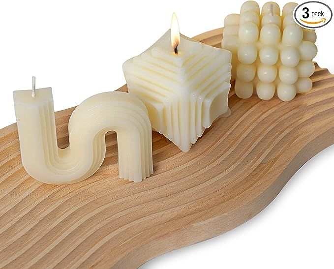 3 Pcs Scented Candle Scented Candles Art Decorative Handmade for Home Decoration,Spa,Yoga,Wedding... | Amazon (US)