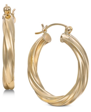 Small Twist Hoop Earrings in 14k Gold | Macys (US)