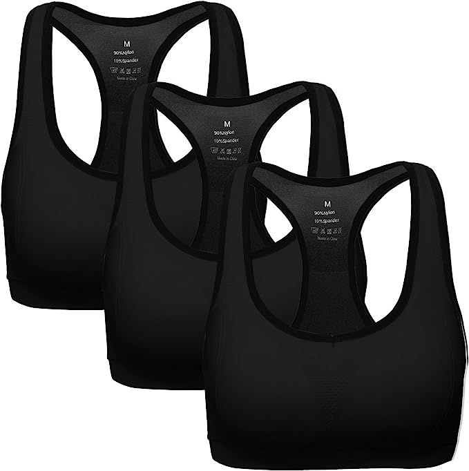 MIRITY Women Racerback Sports Bras - High Impact Workout Gym Activewear Bra | Amazon (US)