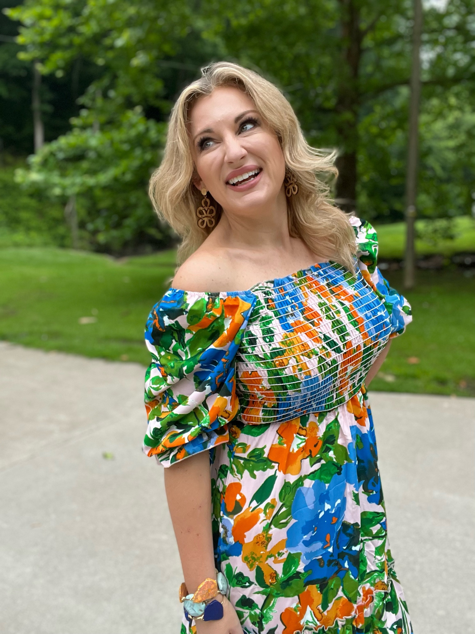 Spring dress. Summer dress. Floral dress.

Wear on or off the shoulder. I’m wearing a large. 

#LTKover40 #LTKfindsunder50 #LTKmidsize