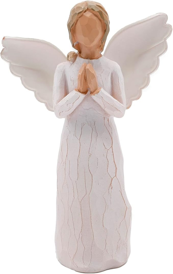 Guardian Angel Figurine, Praying Angel, Sculpted Hand-Painted Figure, Encouragement Present, Gift... | Amazon (US)