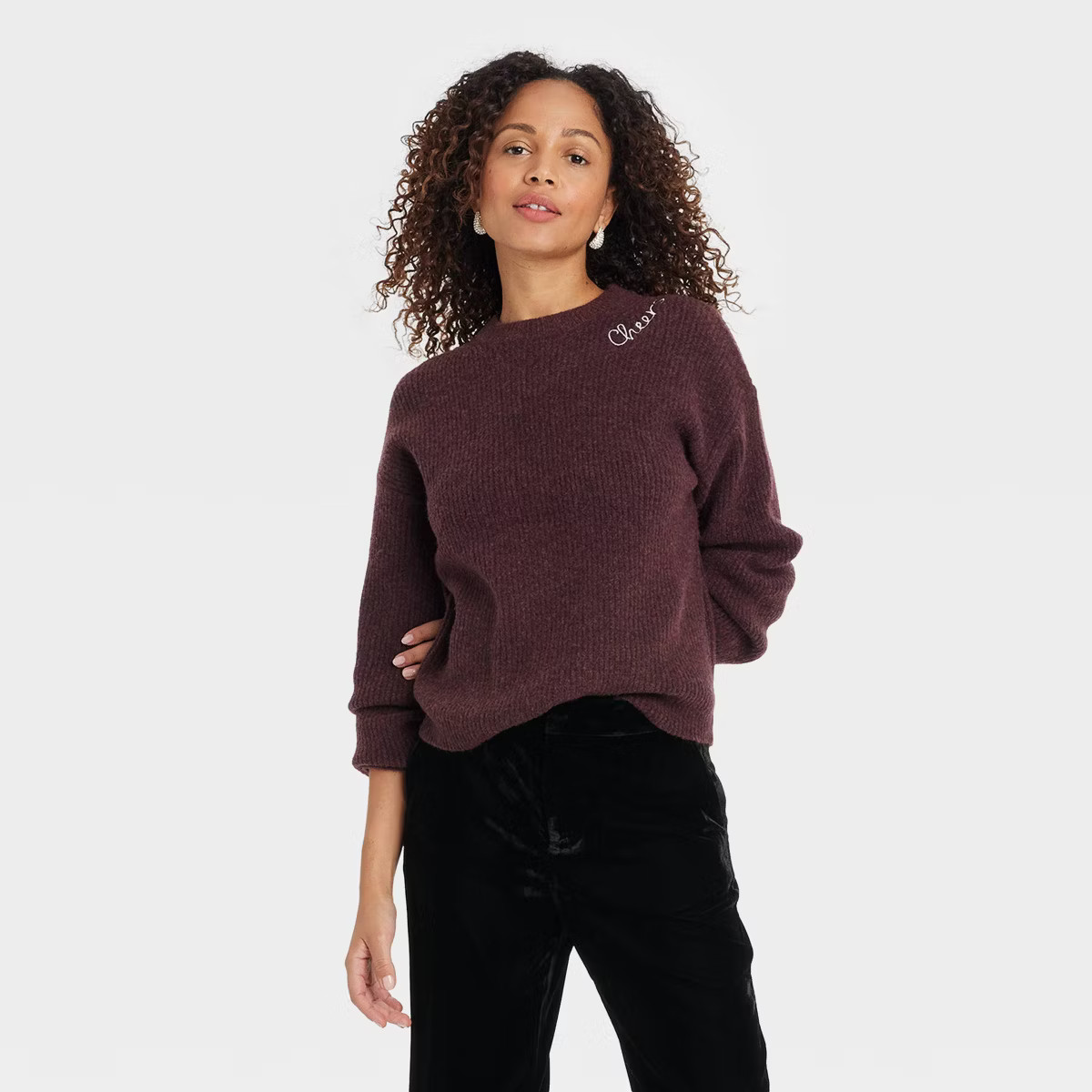 Women's Holiday Crewneck Pullover Sweater - A New Day™ | Target