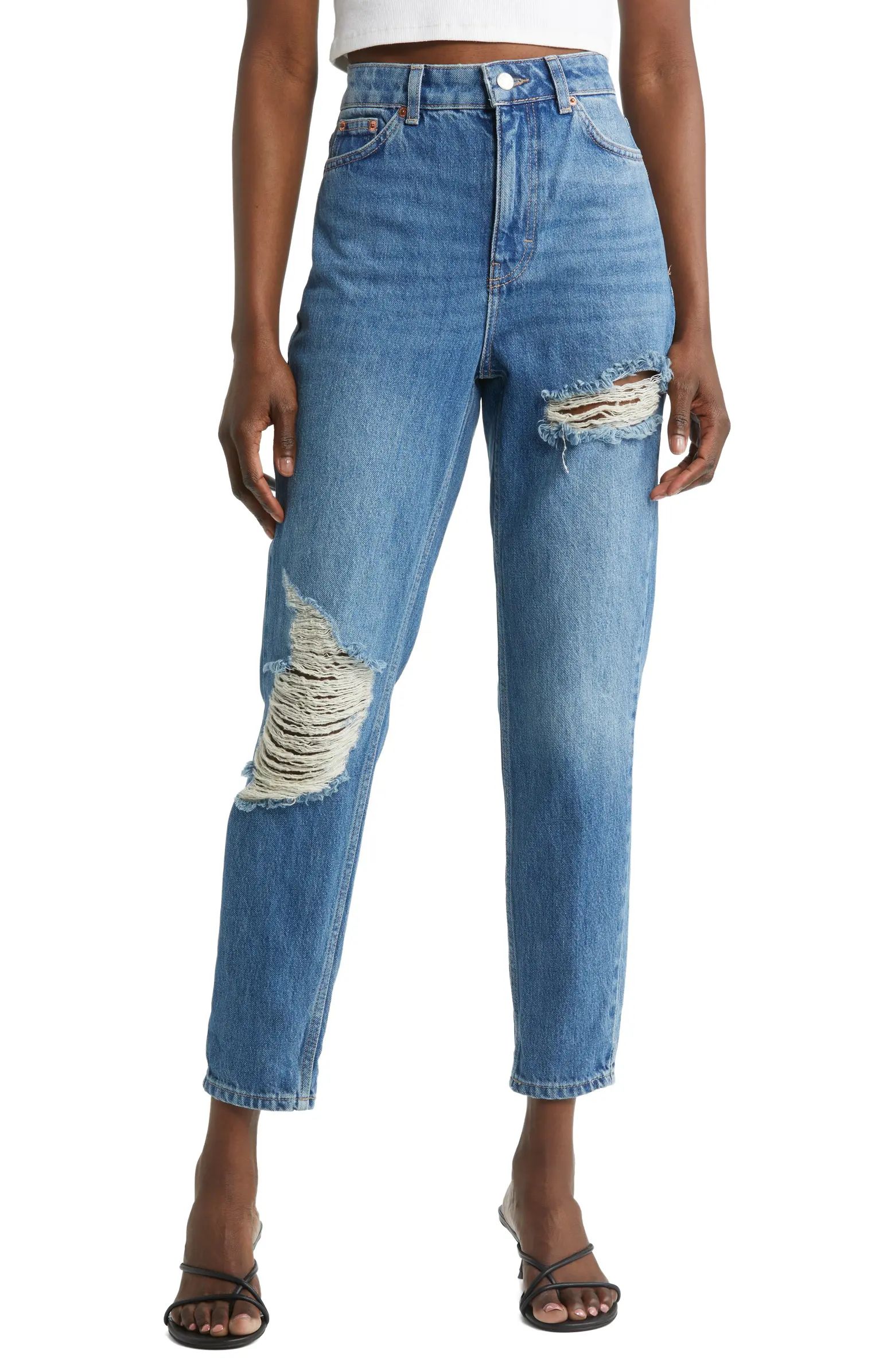 Distressed Ankle Mom Jeans | Nordstrom