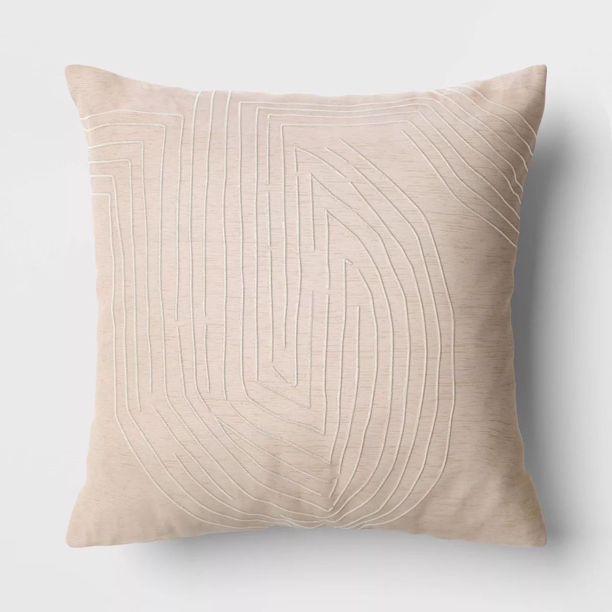 Oversized Geometric Patterned Metallic Embroidered Velvet Square Throw Pillow - Threshold™ | Target