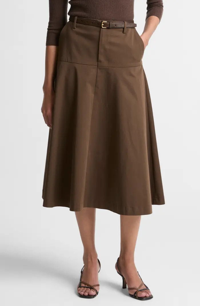 Utility Flare Midi Skirt | Nordstrom