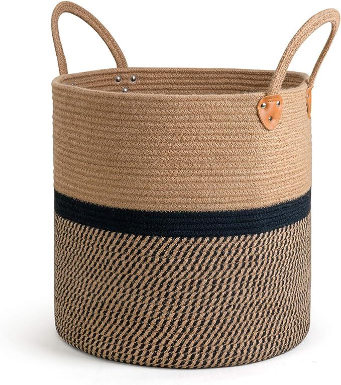CHICVITA Extra Large Jute Basket Woven Storage Basket with Handles – Natural Laundry Basket Toy... | Amazon (US)