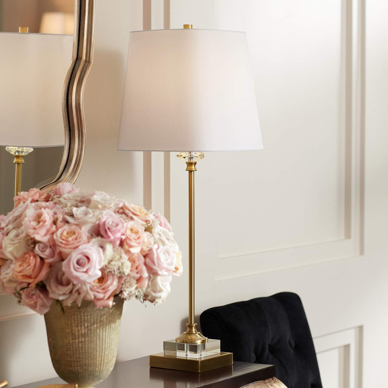 Julia Gold and Crystal Buffet Table Lamp | Lamps Plus