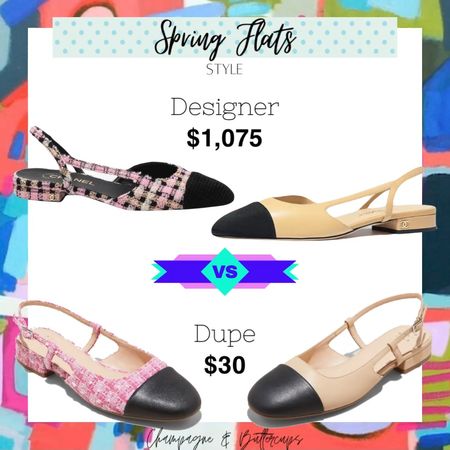 ✨Have you seen the Chanel inspired flats from Target for spring?? They are so good and coming in less than $1,000 under the CC version I’d say they’ll go fast!

#springflats #slingbacks #springshoes #tweed #tweedshoes #designerinspired #dupes #cc #chanel #chanelslingbacks #targetshoes 

#LTKshoecrush #LTKworkwear #LTKSeasonal