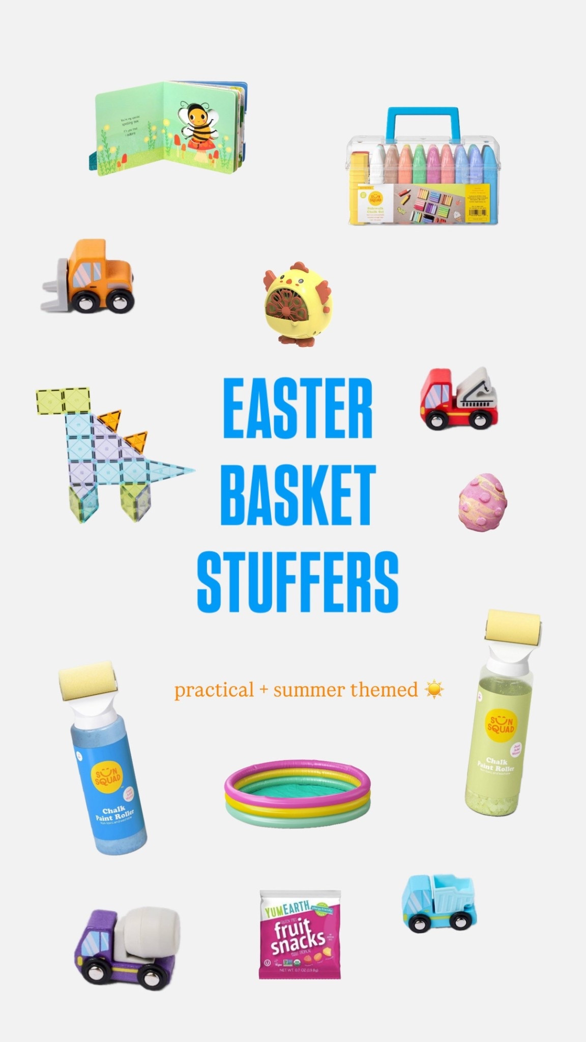 Practical + summer themed Easter basket! I personally don’t love the small trinkets that just get thrown away or the Easter grass! JESUS is the reason, so just a few toys to take us into summer ✨☀️🥹 

#LTKKids #LTKmomlife #LTKSaleAlert