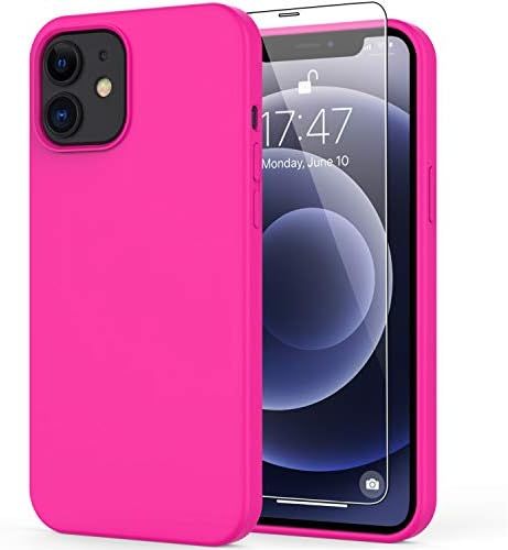 DEENAKIN iPhone 12 Case,iPhone 12 Pro Case with Screen Protector,Soft Liquid Silicone Gel Rubber Bum | Amazon (US)