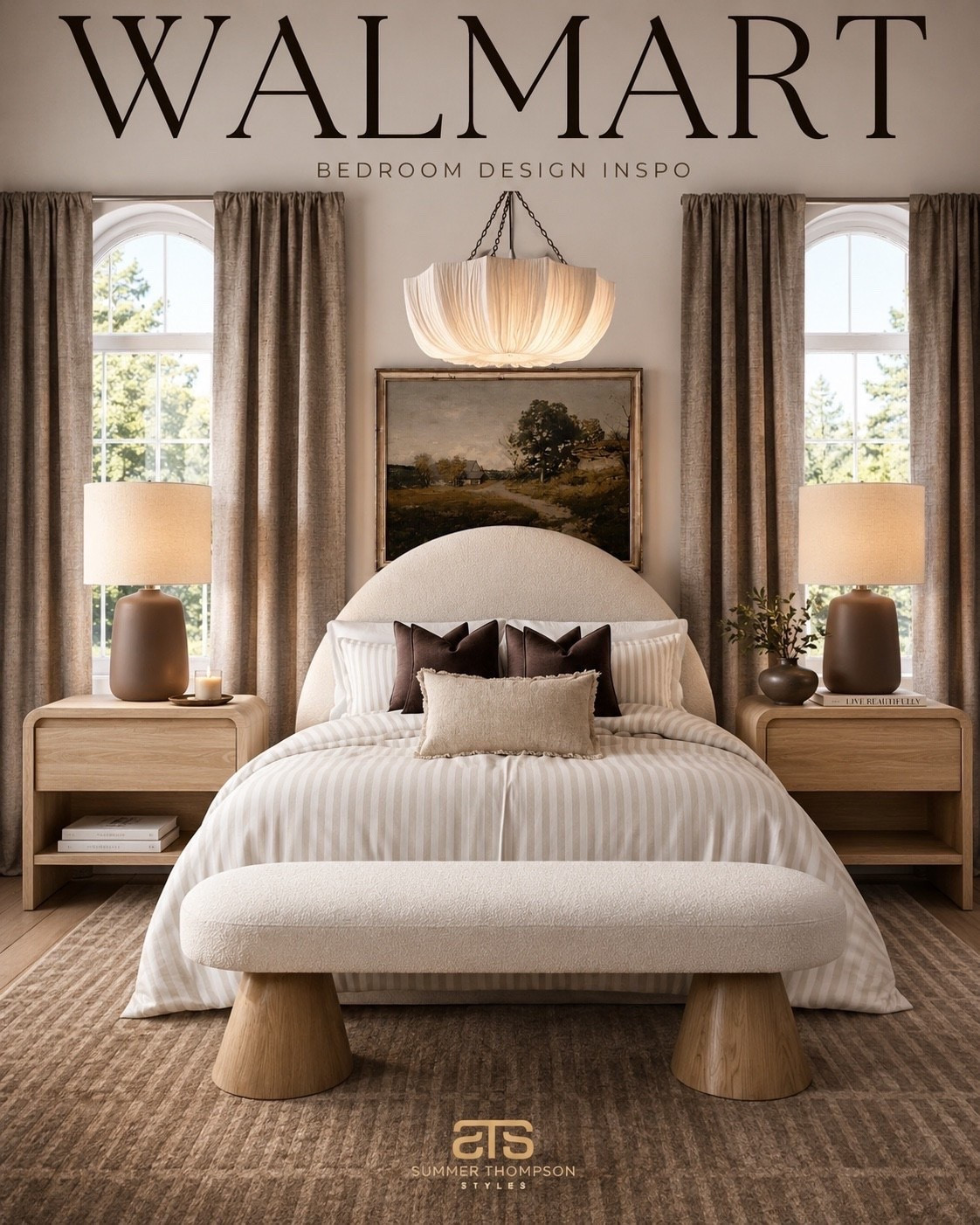 Neutral tones, cozy textures, and timeless accents! This Walmart bedroom design is the perfect mix of modern warmth and classic charm. From the layered bedding to the earthy lighting and furniture, every detail is designed to create a calming retreat you’ll love coming home to. 🤎✨

Walmart finds bedroom-styling walmartstyle bedroom design ideas Walmart home affordable home decor neutral bedroom decor modernbedroominspo 
walmartbedroomdecor 
cozybedroomdecor

Summerthompsonstyles

#LTKHome #LTKSaleAlert #LTKSeasonal