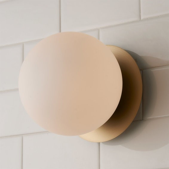 Modern Milky Globe Bath Sconce | Shades of Light