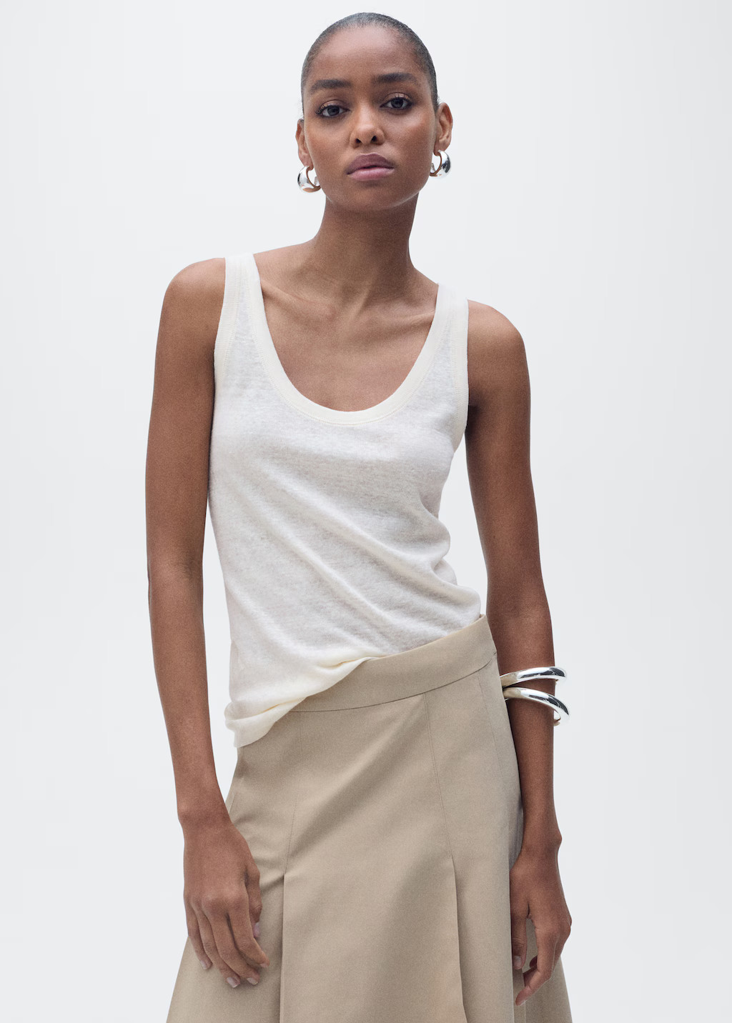 Strap linen top - Women | MANGO USA | Mango (US/MX/AU)