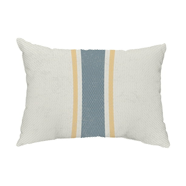 Simply Daisy, 14" x 20" Grain Sack Yellow Decorative Stripe Outdoor Pillow - Walmart.com | Walmart (US)