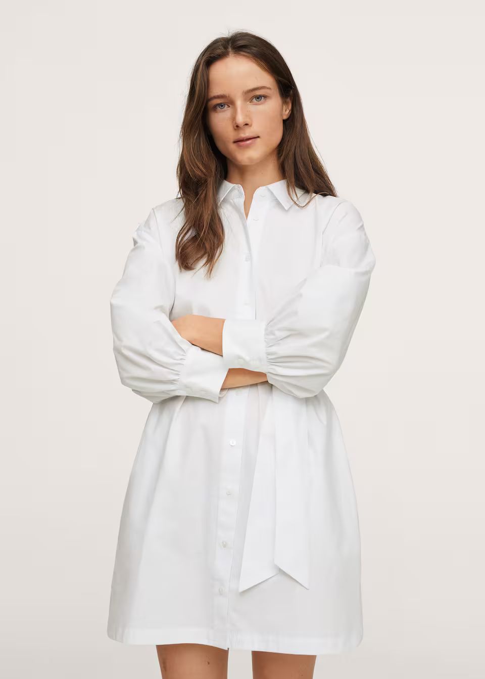 Robe coton ceinture | MANGO (FR)