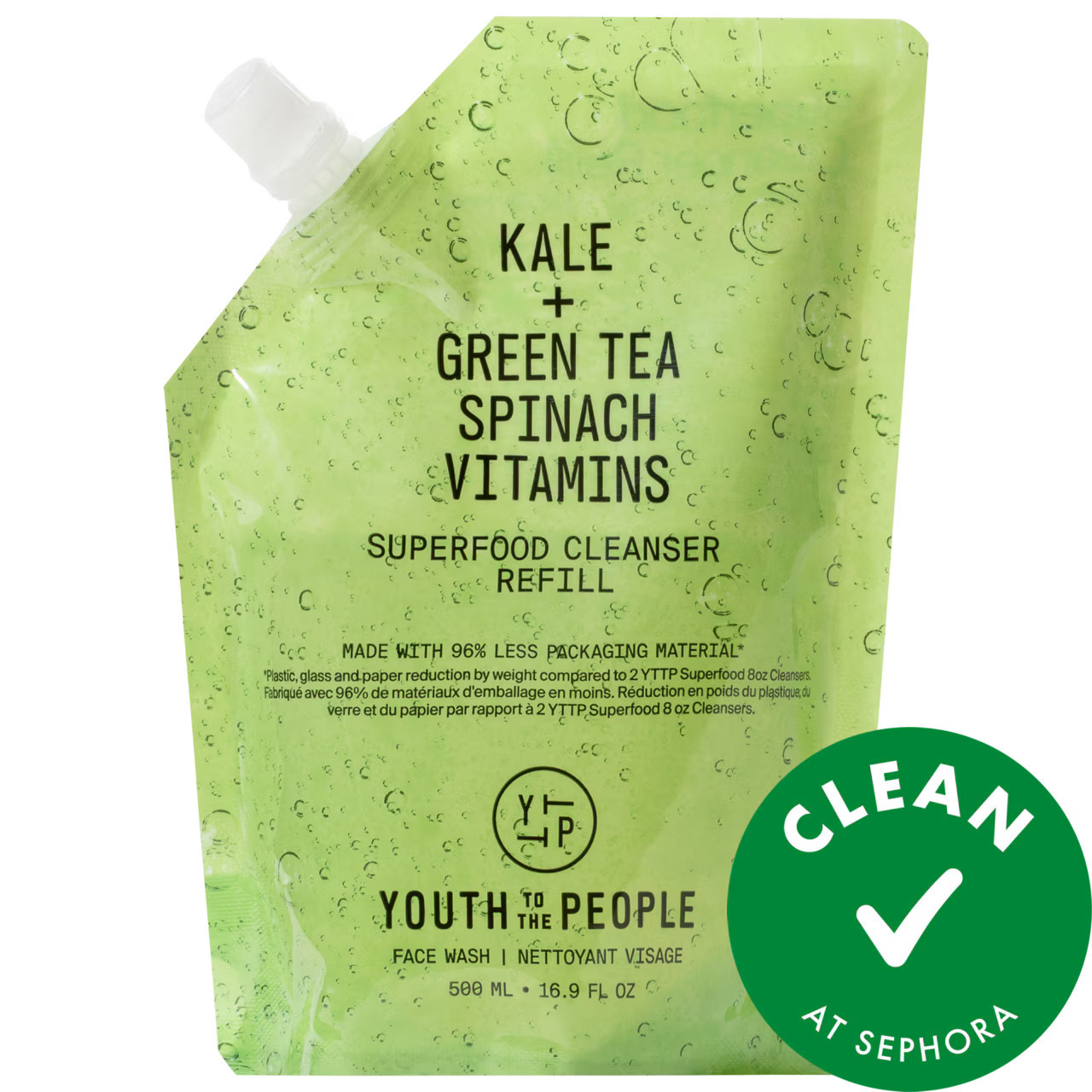 Youth To The People Superfood Gentle Antioxidant Refillable Cleanser 16.9 oz/500 mL Refill Pouch | Sephora (US)