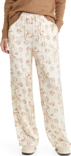 Satin Wide Leg Pull-On Pants | Nordstrom