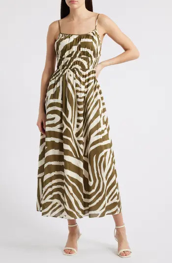 Fatima Print Cotton Midi Sundress | Nordstrom