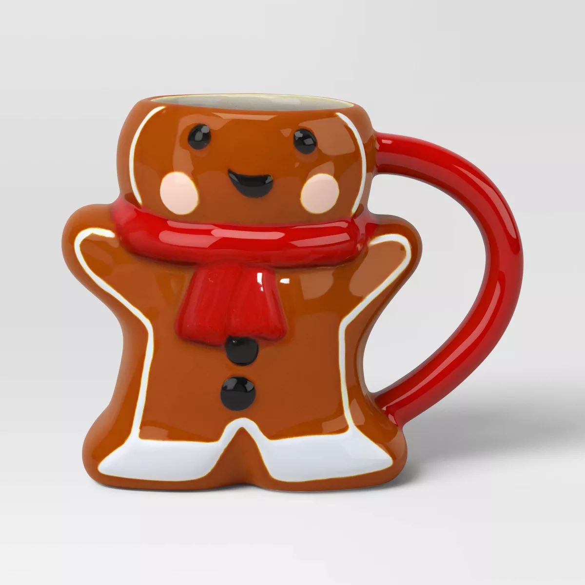 14.3oz Christmas Earthenware Figural Gingerbread Man Mug - Wondershop™ | Target