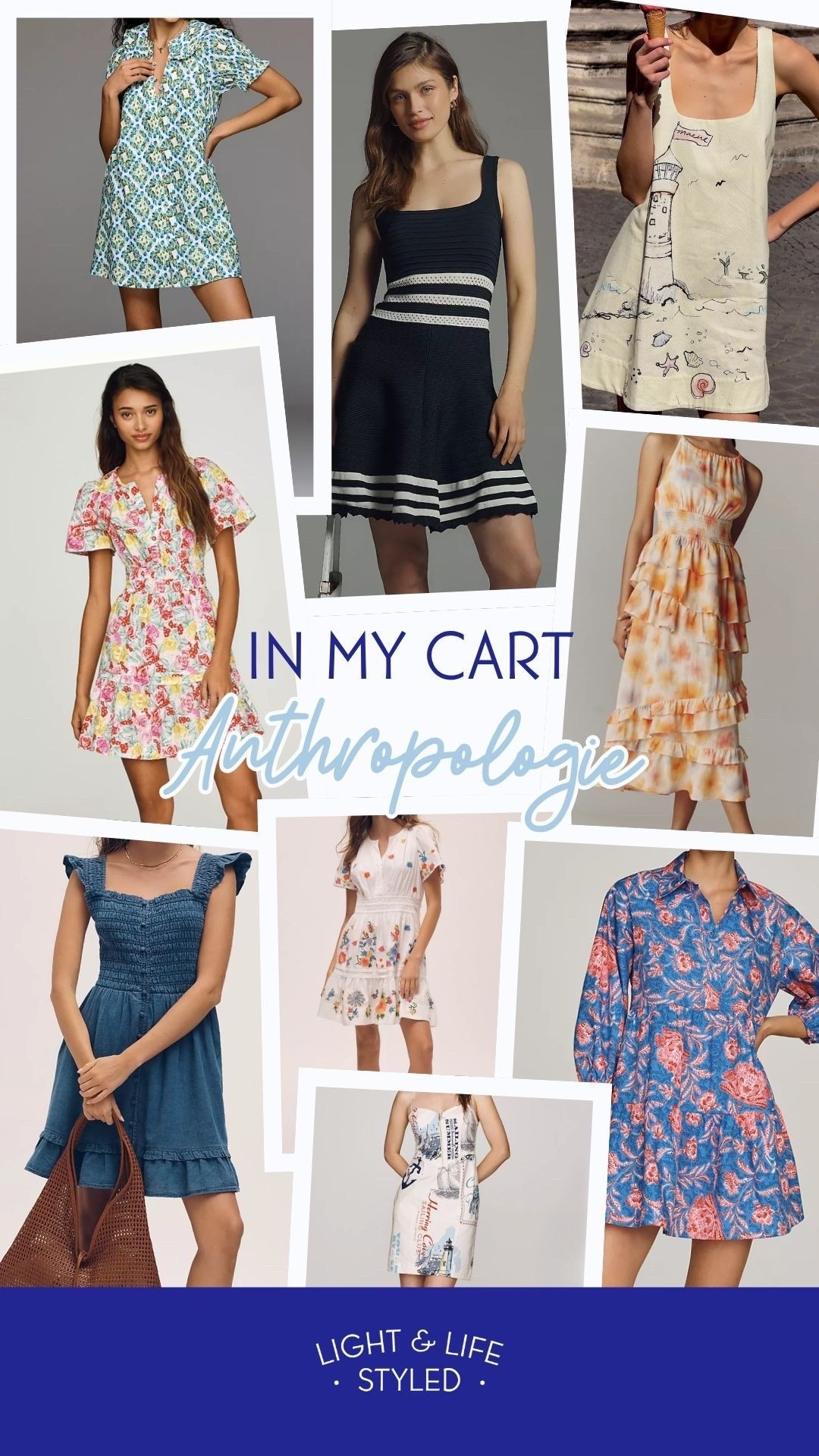 These are the cutest dresses from @Anthropologie that are currently in my cart. These cute styles are all on sale right now and they make me feel confident. I love that these are “trending” without looking like you’re trying too hard. 
Anthropologie dress sale, floral dress, coastal dress