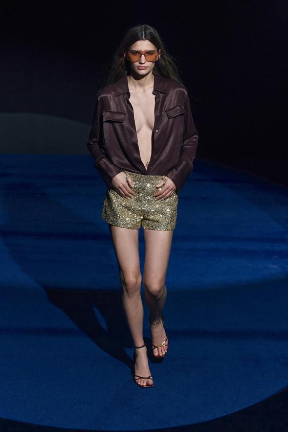 SATIN EFFECT POCKET SHIRT ZW COLLECTION | Zara US