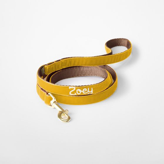 Velvet Hand Embroidered Leash | Mark and Graham
