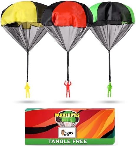 NUTTY TOYS Parachute Toys for Kids - Tangle Free Outdoor Flying Parachute Men, Top Indoor & Outsi... | Amazon (US)