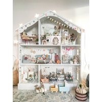 Dollhouse Miniature Garland, Mini Bunting Flags For Vintage Doll House Decor, Birthday Party Or Chri | Etsy (US)