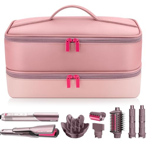 Adworte Travel Hair Dryer Case for Shark FlexFusion, Portable Hair Tools Bag, Double-Layer Storage Carrying Case for Shark FlexStyle Blow Dryer, FlexFusion & Fusion Air Straightener Attachments Holder | Amazon (US)