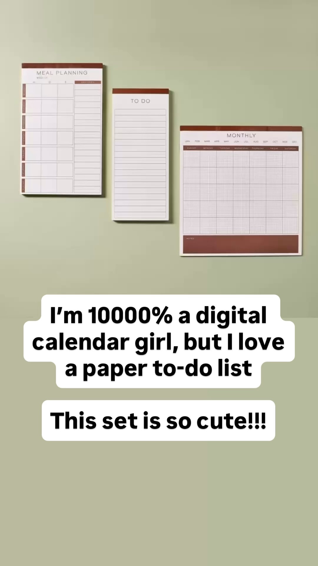 This magnetic set with a paper monthly calendar, to-do list, and meal planning pad is just so cute! I can never say no to a fun to-do list pad.

#LTKHome #LTKmomlife