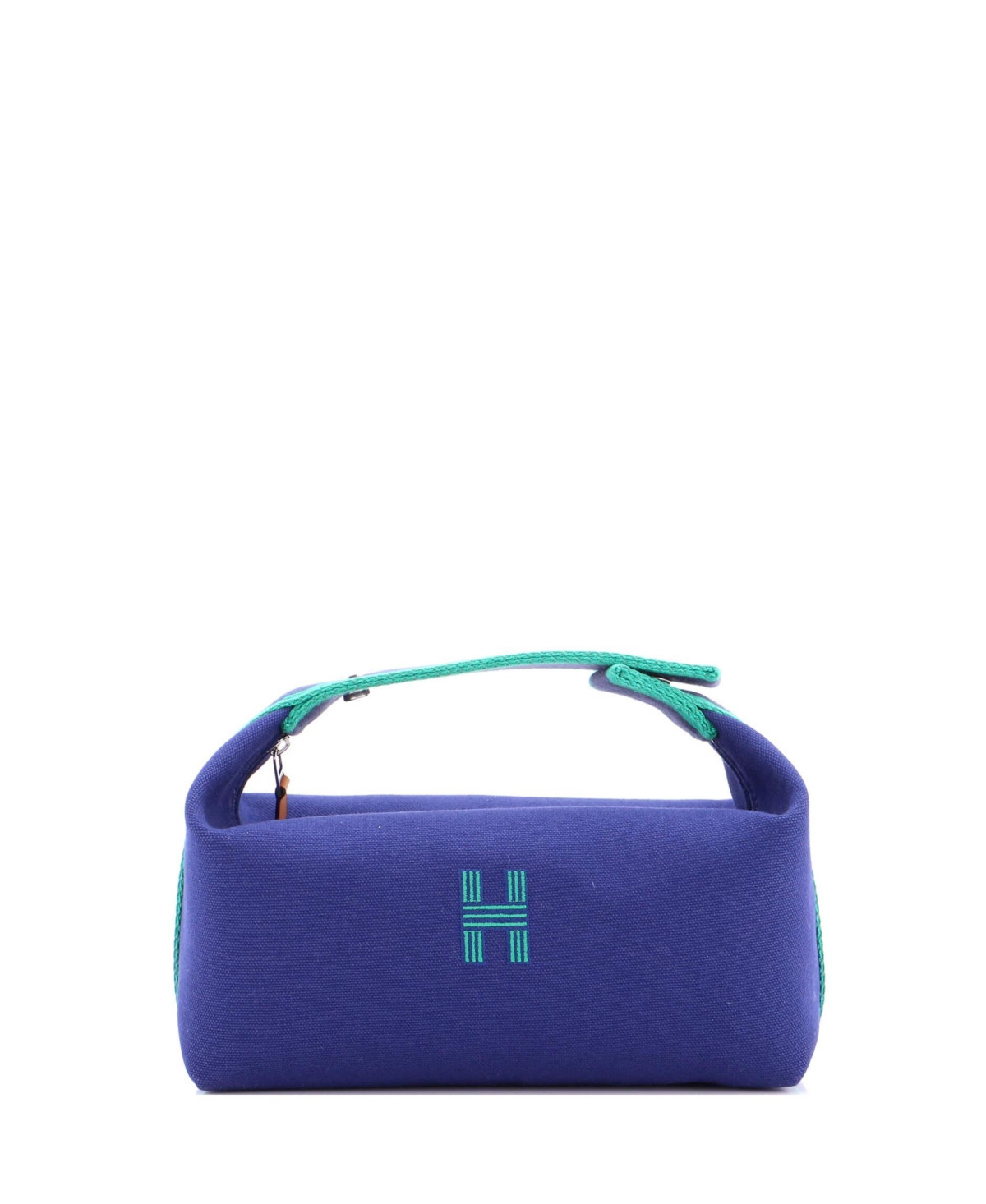 Pre-Owned Hermes Pm Bride-a-Brac Travel Case Toile - Blue | Macy's