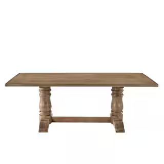 Acme Furniture Leventis Weathered Oak Dining Table 74655 | The Home Depot