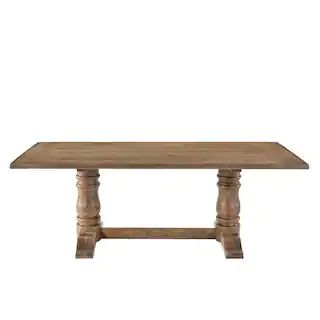 Acme Furniture Leventis Weathered Oak Dining Table 74655 | The Home Depot