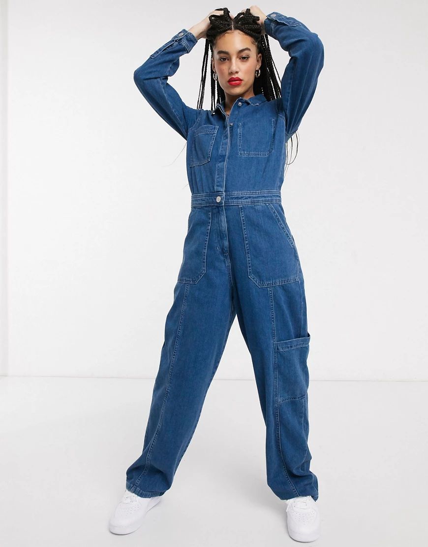 Tommy Jeans denim jumpsuit-Blue | ASOS (Global)