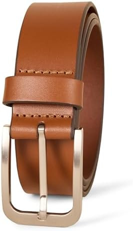 Amazon Essentials mens CLASSIC JEAN LEATHER BELT | Amazon (US)