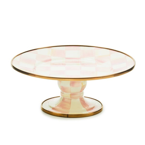 MacKenzie-Childs Rosy Check Mini Pedestal Platter | MacKenzie-Childs