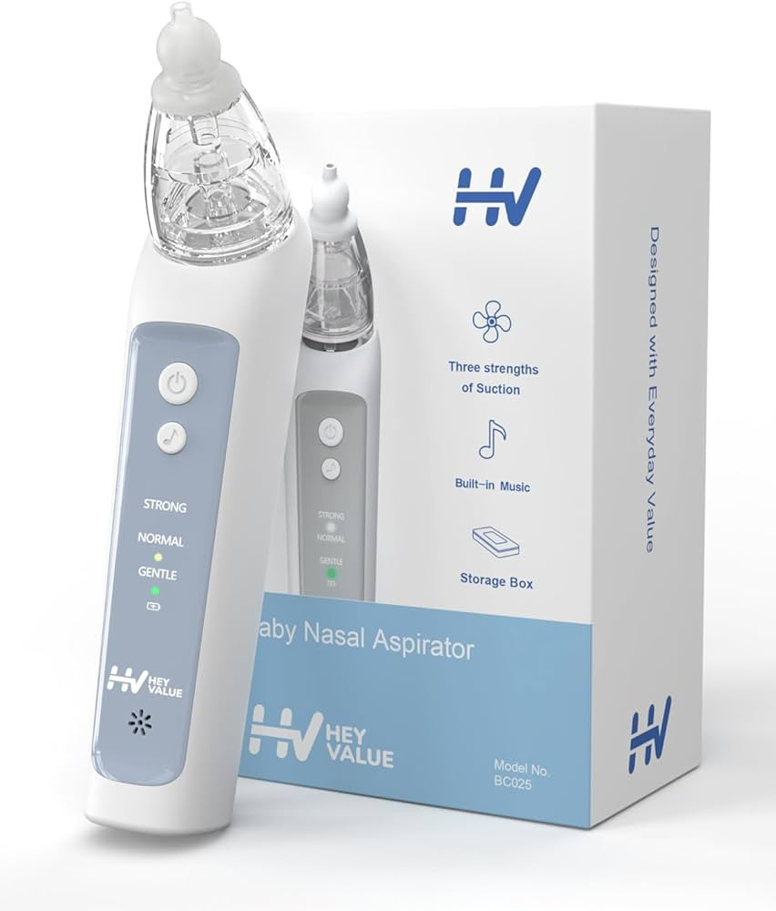 HEYVALUE Nasal Aspirator for Baby, Electric Baby Nose Sucker, Automatic Nose Cleaner with 3 Silic... | Amazon (US)