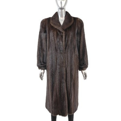 Brown Mink Coat- Size L | eBay UK