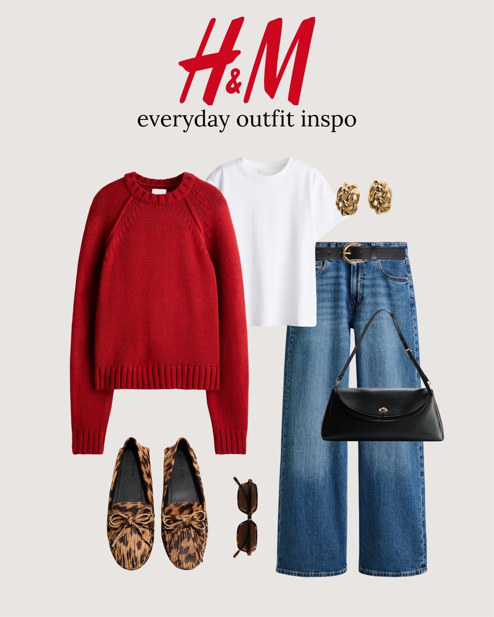 H&M NEW-IN🍂 everyday outfit inspo✨ I need these loafers! They are so cool- and paired with red 🫰🏻

#LTKFashionMonth #LTKautumn #LTKstyletip