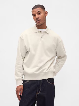 Adult Heavyweight Oversized Polo Sweatshirt | Gap (US)