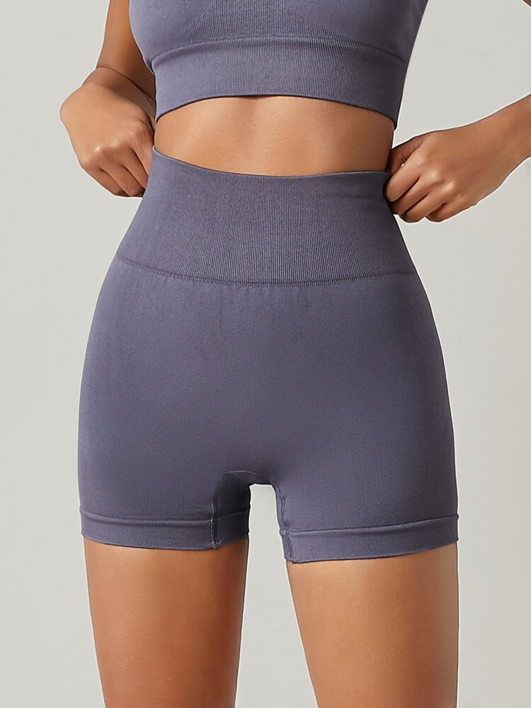 SHEIN Wide Band Waist Seamless Sports Shorts | SHEIN