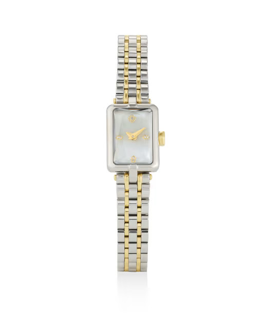 Adela Two Tone Stainless Steel Watch in Ivory Mother-of-Pearl | Kendra Scott