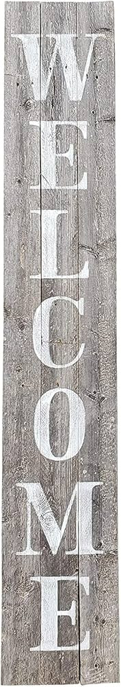 Rockin' Wood Indoor Outdoor Welcome Sign 5 Foot Vertical Rustic Reclaimed Wood Farm House Style f... | Amazon (US)
