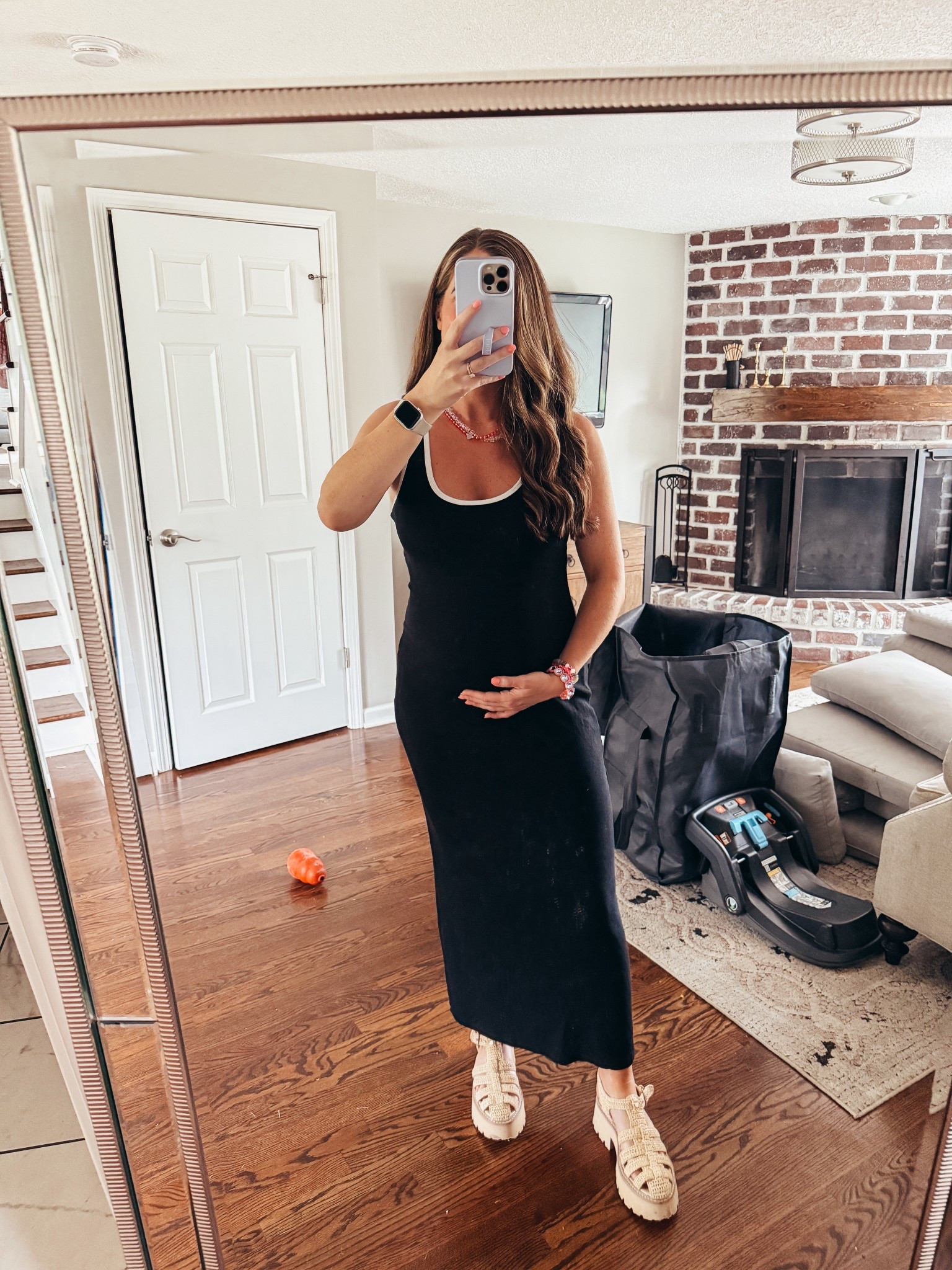 the best bump friendly summer dress! Will be wearing this these final few weeks of my pregnancy! Fit is TTS bump or not. I am in a small! 36 weeks pregnant here. 

#LTKBump #LTKSummerEdit #LTKFindsUnder50